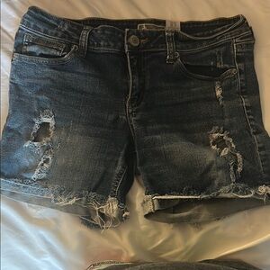 Soundgirl Blue Distressed Jean Shorts